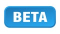 beta button. beta square 3d push button.