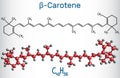 Beta Carotene, provitamin A, is an organic red-orange pigment in