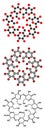 Beta-cyclodextrin molecule. Used in pharmaceuticals, food, deodorizing products, etc. Composed of glucose molecules