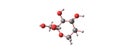 Beta-D-Fructopyranose molecular structure isolated on white Royalty Free Stock Photo