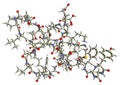 Beta-endorphin molecular structure Royalty Free Stock Photo