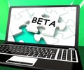 Beta Laptop Shows Online Demo Internet Software Or Development