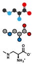beta-Methylamino-L-alanine (BMAA) toxic amino acid molecule. Produced by cyanobacteria
