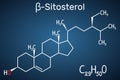 Beta-sitosterol molecule. It is phytosterols plant sterols on