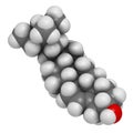Beta-sitosterol phytosterol molecule. 3D rendering.  Investigated in treatment of benign prostate hyperplasia (BPH) and high Royalty Free Stock Photo