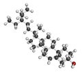 Beta-sitosterol phytosterol molecule. Investigated in treatment of benign prostate hyperplasia (BPH) and high cholesterol levels. Royalty Free Stock Photo