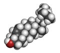 Beta-sitosterol phytosterol molecule. Investigated in treatment of benign prostate hyperplasia (BPH) and high cholesterol levels. Royalty Free Stock Photo