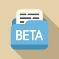 Beta software file folder representing development testing and programming Royalty Free Stock Photo