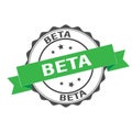 Beta stamp illustration