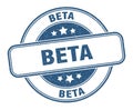 beta stamp. beta round grunge sign.