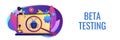 Beta testing concept banner header.