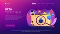Beta testing concept landing page.