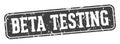 beta testing rectangular sign. beta testing stamp
