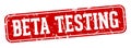 beta testing rectangular sign. beta testing stamp