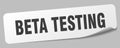 beta testing sticker. beta testing label