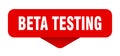 beta testing sticker. beta testing sign on transparent background Royalty Free Stock Photo