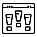 It beta verification icon outline vector. Debugging trial version Royalty Free Stock Photo