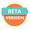 Beta version icon cartoon vector. Web design