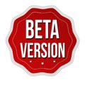 Beta version label or sticker