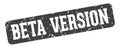 beta version rectangular sign. beta version stamp