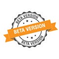 Beta version stamp illustration