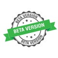 Beta version stamp illustration