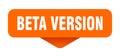 beta version sticker. beta version sign on transparent background