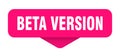 beta version sticker. beta version sign on transparent background