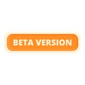 Beta version tag icon cartoon vector. Computer upgrade
