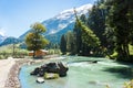 Betaab valley, Lidder river, beautiful Kashmir Royalty Free Stock Photo