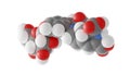 betanin molecule, e162, molecular structure, isolated 3d model van der Waals Royalty Free Stock Photo