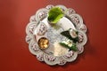 Paan-betel leaves decorated & served in silver plate