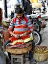 Betel leaf seller in Chandni Chowk, Old Delhi.