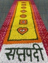 Saptapadi Flower Decoration, Hindu Marriage, Saptapadi, also known as Sagnik Saptapadi, is one of the most important Hindu wedding