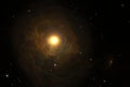 Betelgeuse - bright star in the constellation of Orion. Dynamic expanding corona, eruption of gas or dust Royalty Free Stock Photo