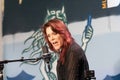 Beth Hart films a session in Brooklyn Royalty Free Stock Photo