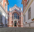 Beth Israel Synagogue in Brasov on a sunny summer day in Brasov, Romania