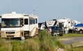 Bethany Beach, Delaware, U.S - July 8, 2023 - The RV and visitors by the camping ground