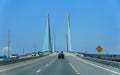 Bethany Beach, Delaware, U.S - July 4, 2020 - The view of the light traffic on the Indian River Bridge Royalty Free Stock Photo