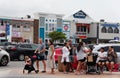 Bethany Beach, Delaware, U.S - July 8, 2023 - Visitors enjoying the warm summer day on on the street