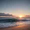 Bethells beach in the afternoon sun, sea breeze in the air, black sand beach, long flat waves, side view of the beach.