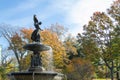 The Bethesda fountain in an autumn morning Royalty Free Stock Photo