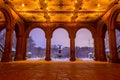 Bethesda Fountain in Central Park New York after snow storm Royalty Free Stock Photo