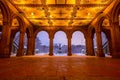 Bethesda Fountain in Central Park New York after snow storm Royalty Free Stock Photo