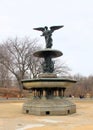 Bethesda Fountain, the Angel of the Waters statue, in Central Park, New York, NY, USA Royalty Free Stock Photo
