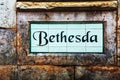 Bethesda street sign in Jerusalem