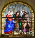 Bethlehem Church of Nativity Stained Glass Window Royalty Free Stock Photo