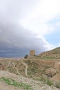 Bethlehem, Israel. - February 14.2017. Winter view in the Judean Desert near the Lavra of Savva the Sanctified. Royalty Free Stock Photo