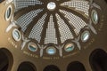 Bethlehem, Israel - January 28, 2020 - View from inside the dome of the church in the field of shepherds in Bethlehem. Palestine. Royalty Free Stock Photo