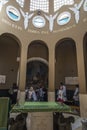 Bethlehem, Israel - January 28, 2020 - View from inside the dome of the church in the field of shepherds in Bethlehem. Palestine. Royalty Free Stock Photo